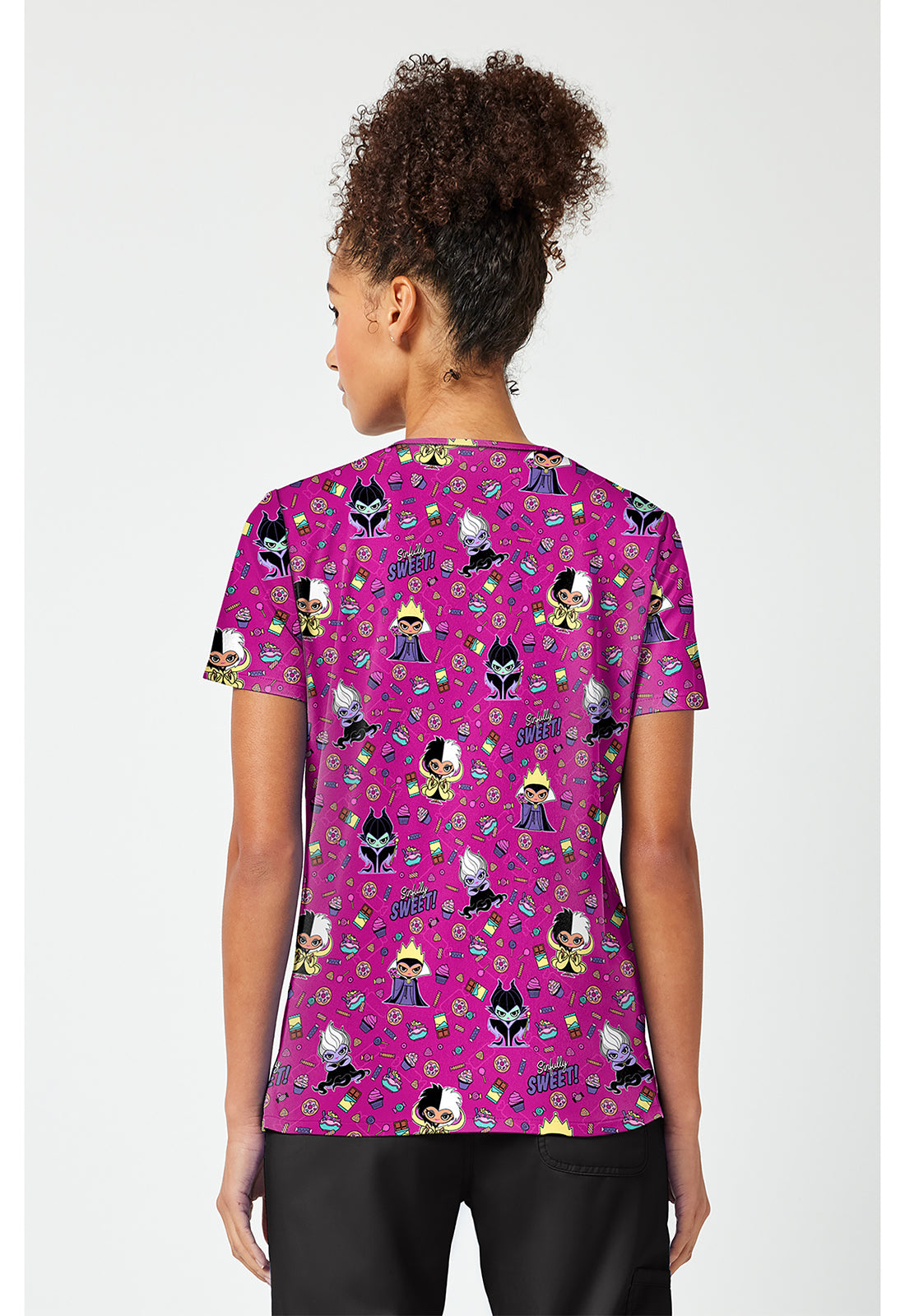 Tooniforms TF796 Women's Print V-Neck Scrub Top Sweetly Sinful