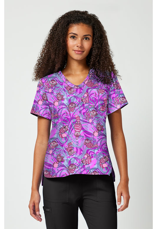 Tooniforms TF797 Women's Print V-Neck Scrub Top Here And Gone Again