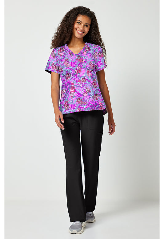 Tooniforms TF797 Women's Print V-Neck Scrub Top Here And Gone Again