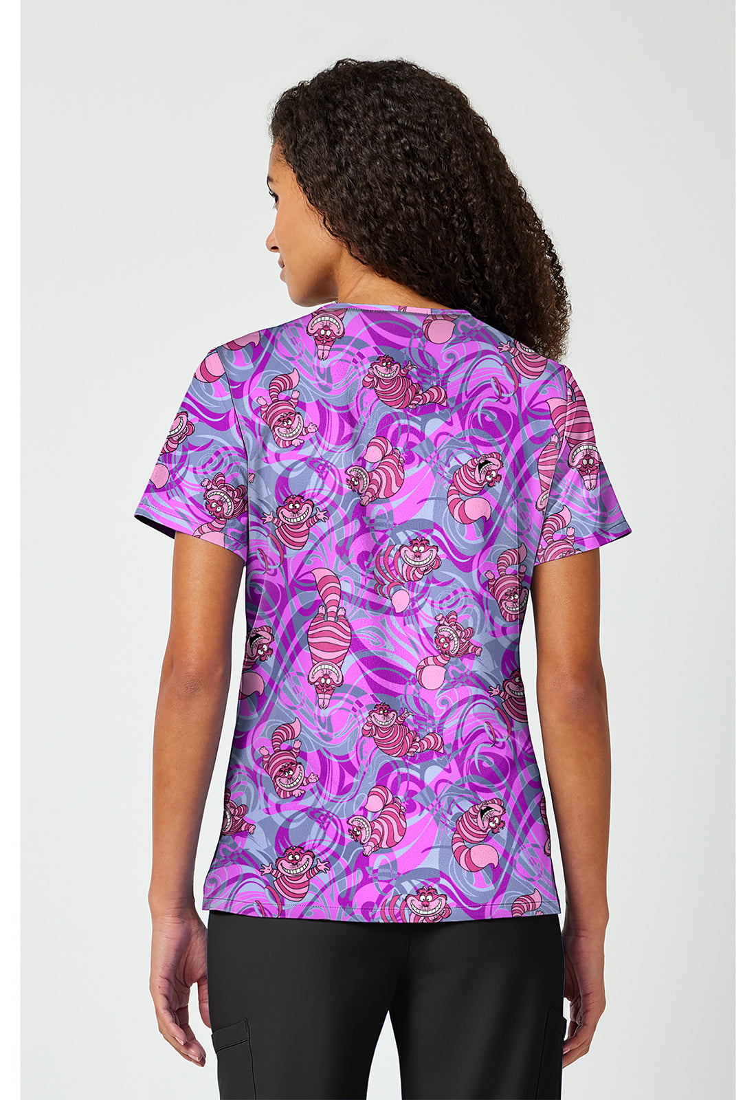 Tooniforms TF797 Women's Print V-Neck Scrub Top Here And Gone Again