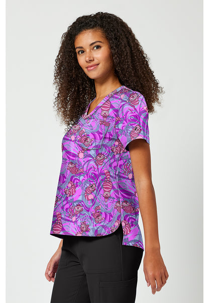 Tooniforms TF797 Women's Print V-Neck Scrub Top Here And Gone Again