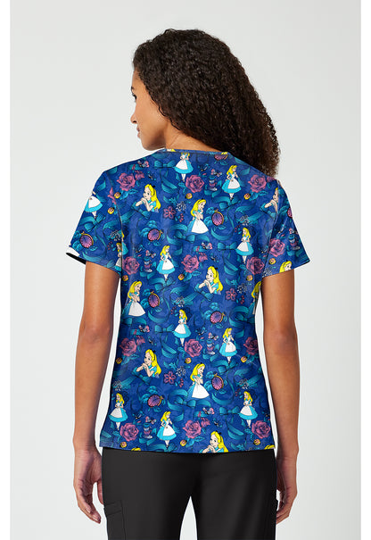 Tooniforms TF797 Women's Print V-Neck Scrub Top Bow-Tanical