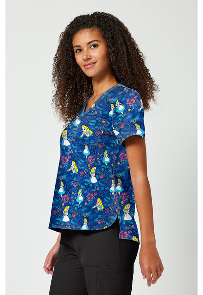 Tooniforms TF797 Women's Print V-Neck Scrub Top Bow-Tanical