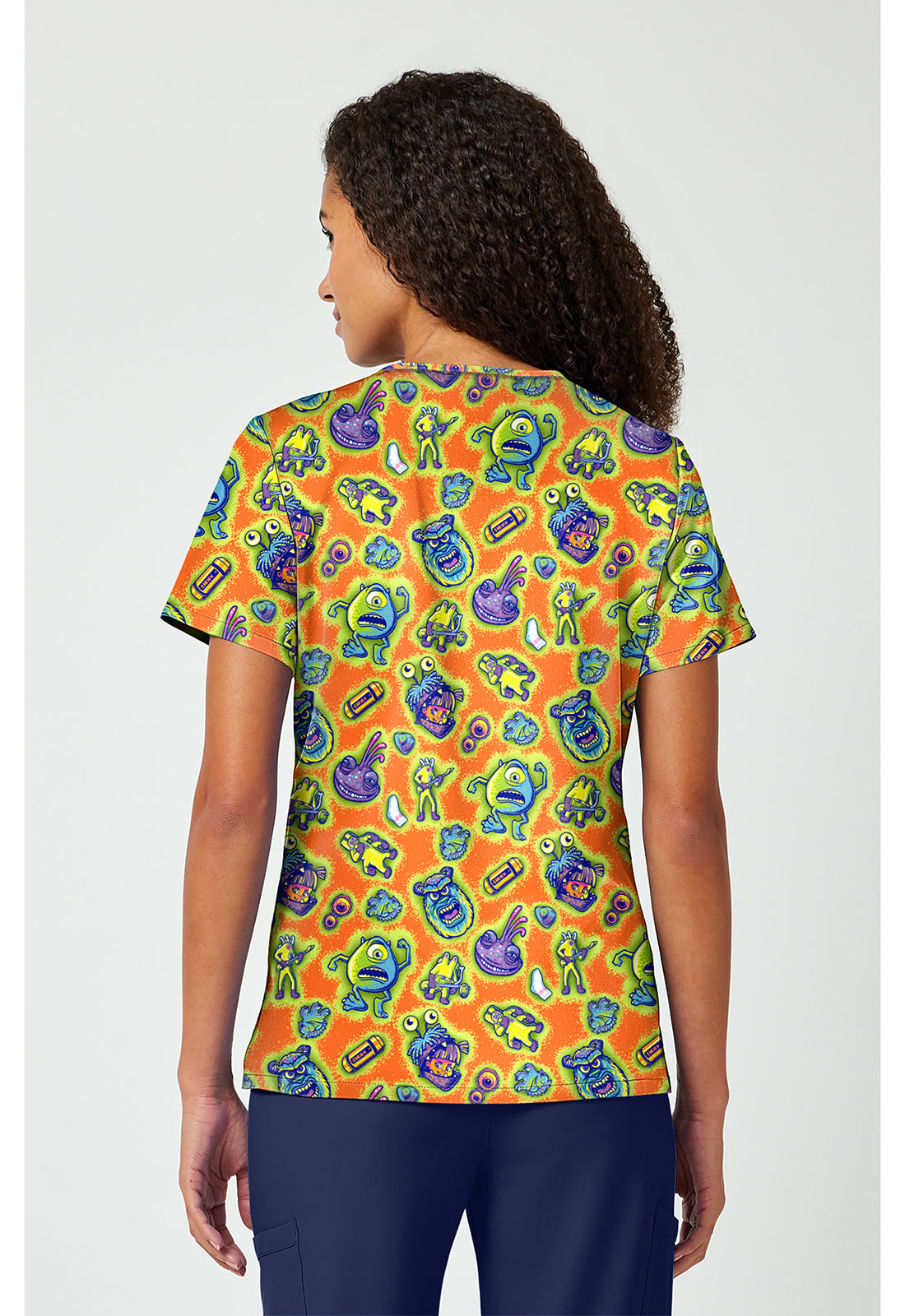 Tooniforms TF797 Women's Print V-Neck Scrub Top Code 2319