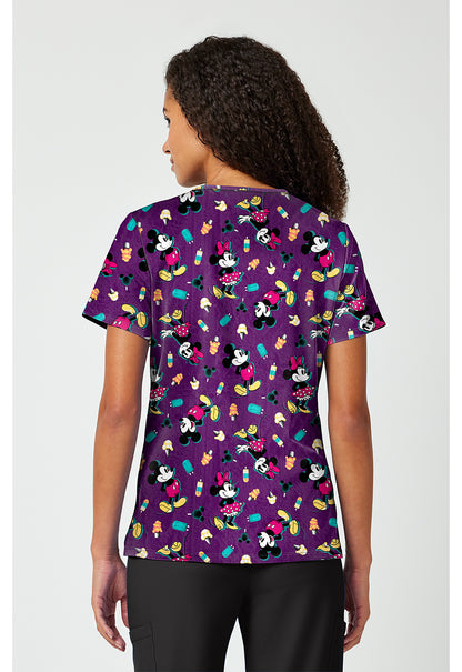 Tooniforms TF797 Women's Print V-Neck Scrub Top Yummy Freeze