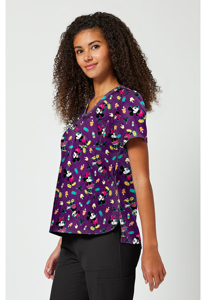 Tooniforms TF797 Women's Print V-Neck Scrub Top Yummy Freeze