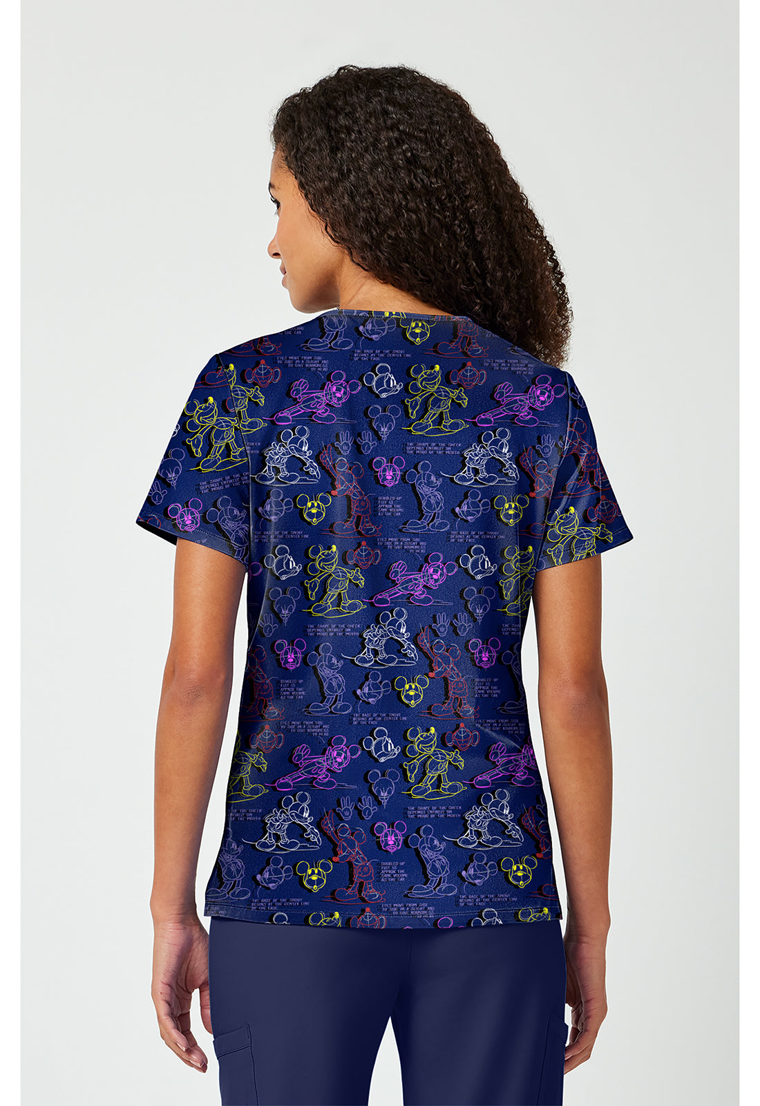 Tooniforms TF797 Women's Print V-Neck Scrub Top What A Character