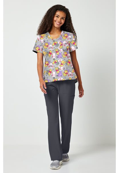 Tooniforms TF797 Women's Print V-Neck Scrub Top Honey Plaid