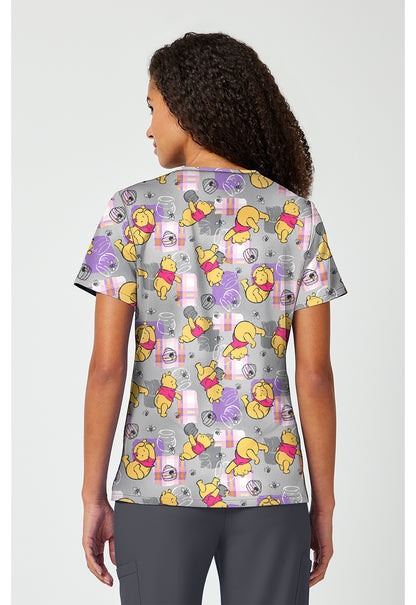 Tooniforms TF797 Women's Print V-Neck Scrub Top Honey Plaid
