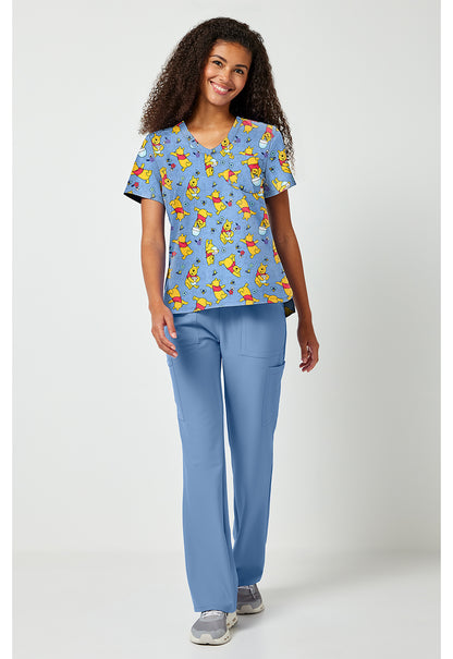 Tooniforms TF797 Women's Print V-Neck Scrub Top I Say Honey