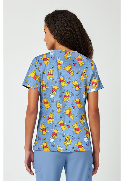 Tooniforms TF797 Women's Print V-Neck Scrub Top I Say Honey