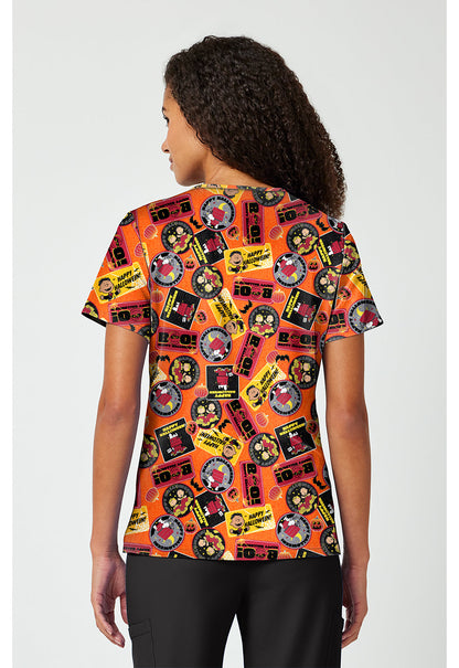 Tooniforms TF797 Women's Print V-Neck Scrub Top image 4