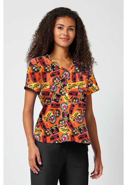 Tooniforms TF797 Women's Print V-Neck Scrub Top image 5