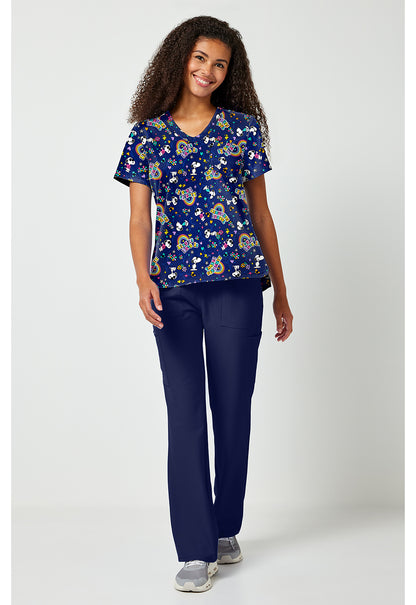Tooniforms TF797 Women's Print V-Neck Scrub Top Cool Kindness