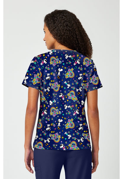 Tooniforms TF797 Women's Print V-Neck Scrub Top Cool Kindness