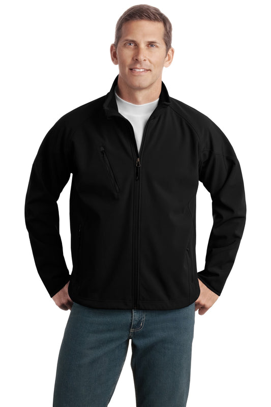 Port Authority Tall Textured Soft Shell Jacket. TLJ705 Black Tall