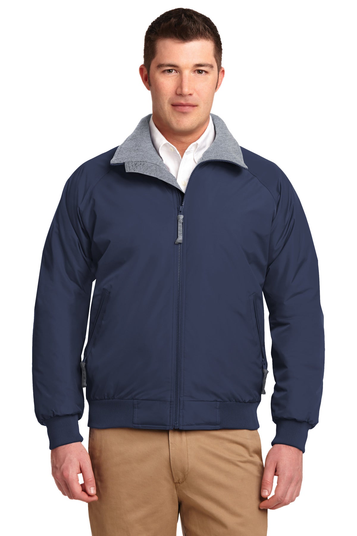 Port Authority Tall Challenger Jacket. TLJ754 True Navy/ Grey Heather Tall