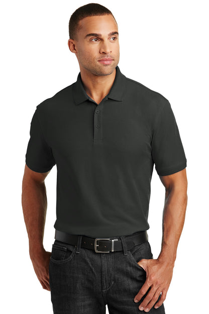 Port Authority Tall Core Classic Pique Polo. TLK100 Deep Black Tall