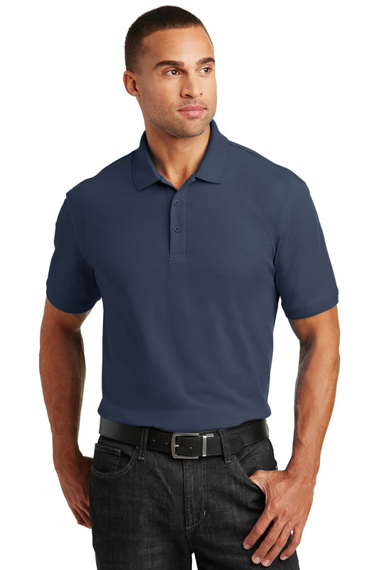 Port Authority Tall Core Classic Pique Polo. TLK100 River Blue Navy Tall