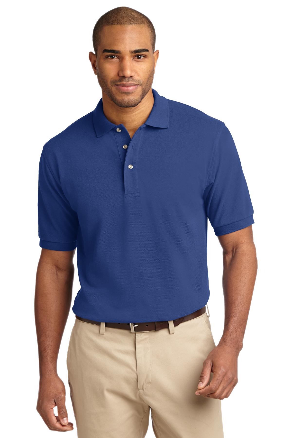 Port Authority Tall Heavyweight Cotton Pique Polo TLK420 Royal