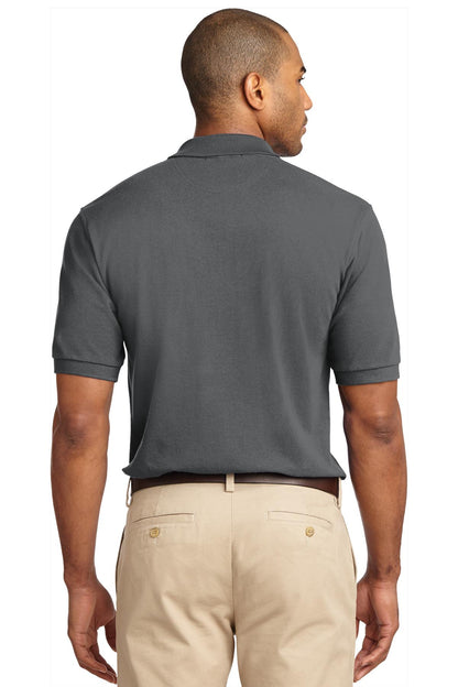 Port Authority Tall Heavyweight Cotton Pique Polo.  TLK420 Steel Grey Tall