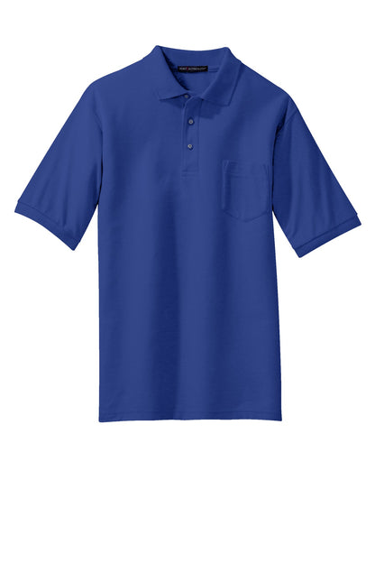 Port Authority Tall Silk Touch Polo with Pocket. TLK500P Royal Tall