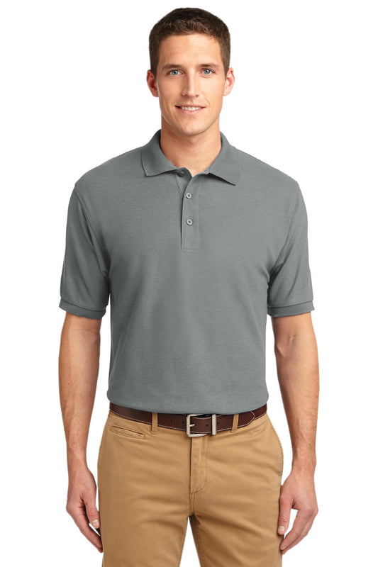 Port Authority Tall Silk Touch Polo.  TLK500 Cool Grey Tall
