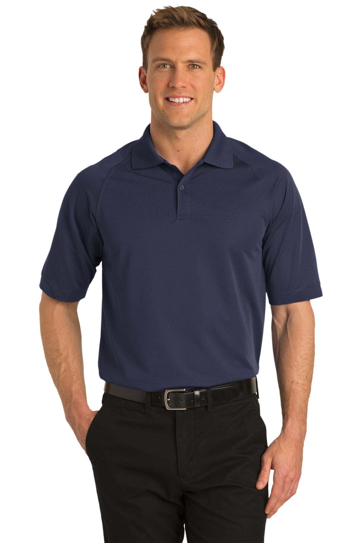 Port Authority Tall Dry Zone Ottoman Polo. TLK525 Navy Tall