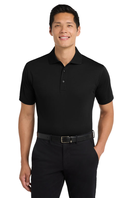 Port Authority Tall Tech Pique Polo. TLK527 Black Tall