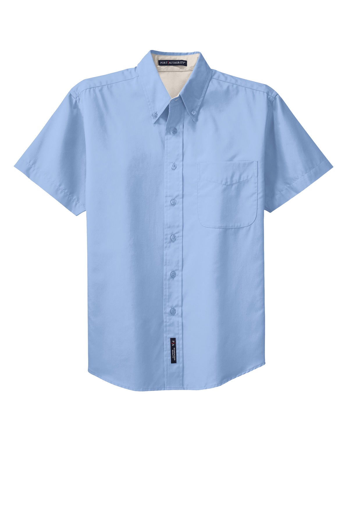Port Authority Tall Short Sleeve Easy Care Shirt. TLS508 Light Blue/ Light Stone Tall