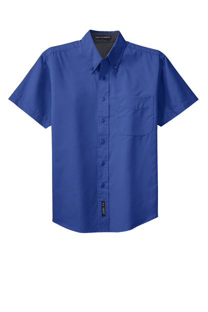 Port Authority Tall Short Sleeve Easy Care Shirt. TLS508 Royal/ Classic Navy Tall