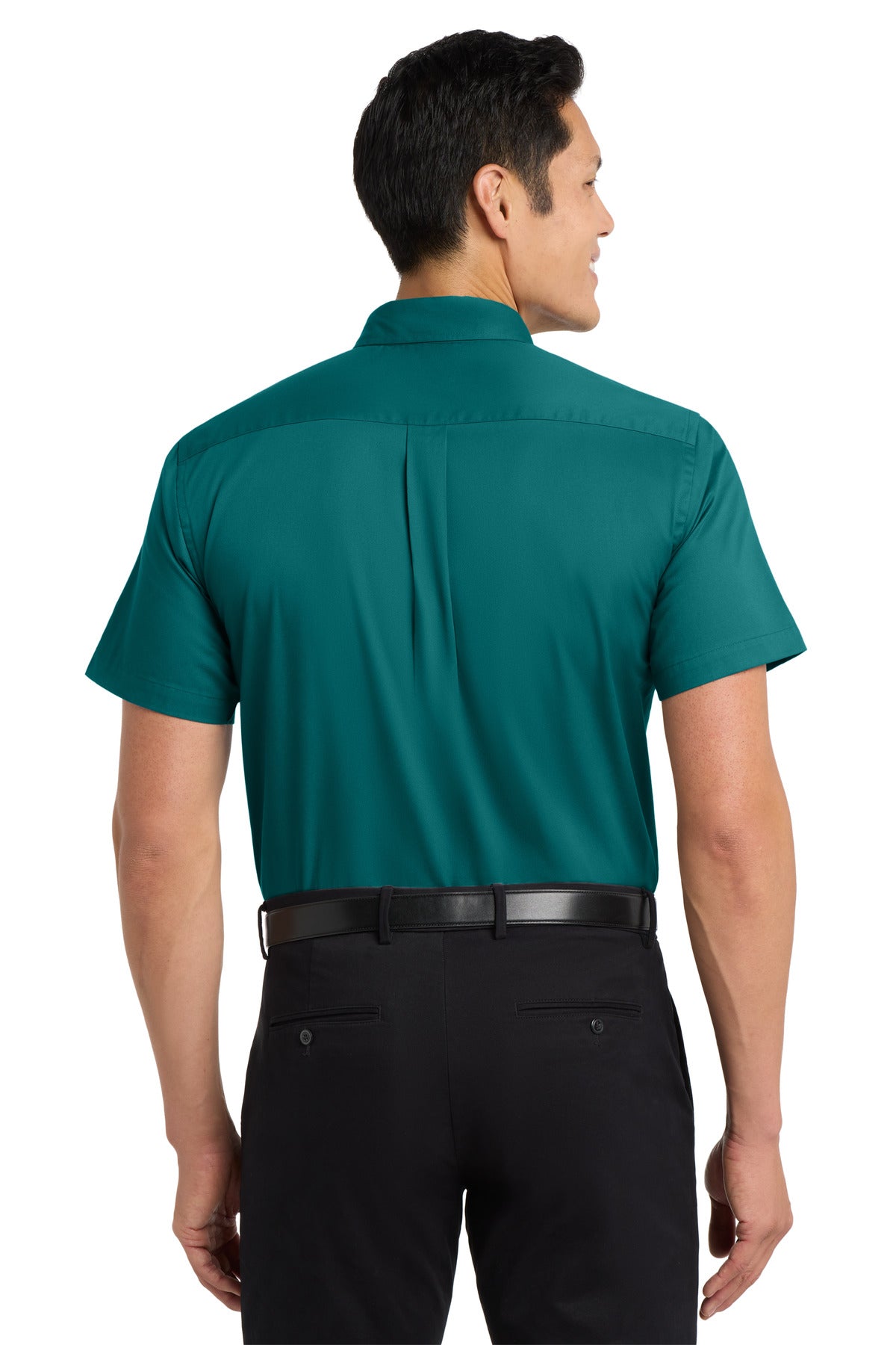 Port Authority Tall Short Sleeve Easy Care Shirt. TLS508 Teal Green Tall