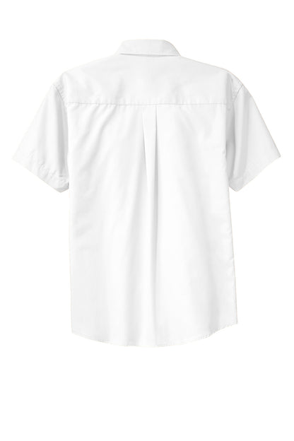 Port Authority Tall Short Sleeve Easy Care Shirt. TLS508 White/ Light Stone Tall