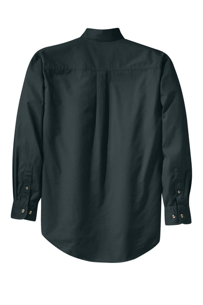 Port Authority Tall Long Sleeve Twill Shirt.  TLS600T Classic Navy Tall