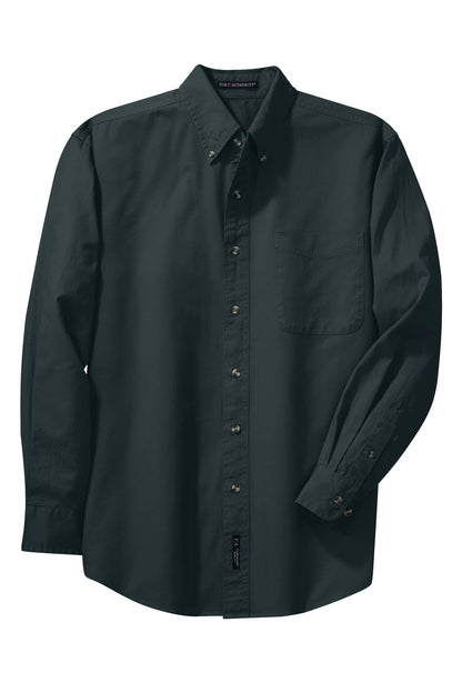 Port Authority Tall Long Sleeve Twill Shirt.  TLS600T Classic Navy Tall