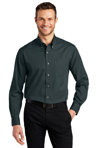 Port Authority Tall Long Sleeve Twill Shirt.  TLS600T Classic Navy Tall