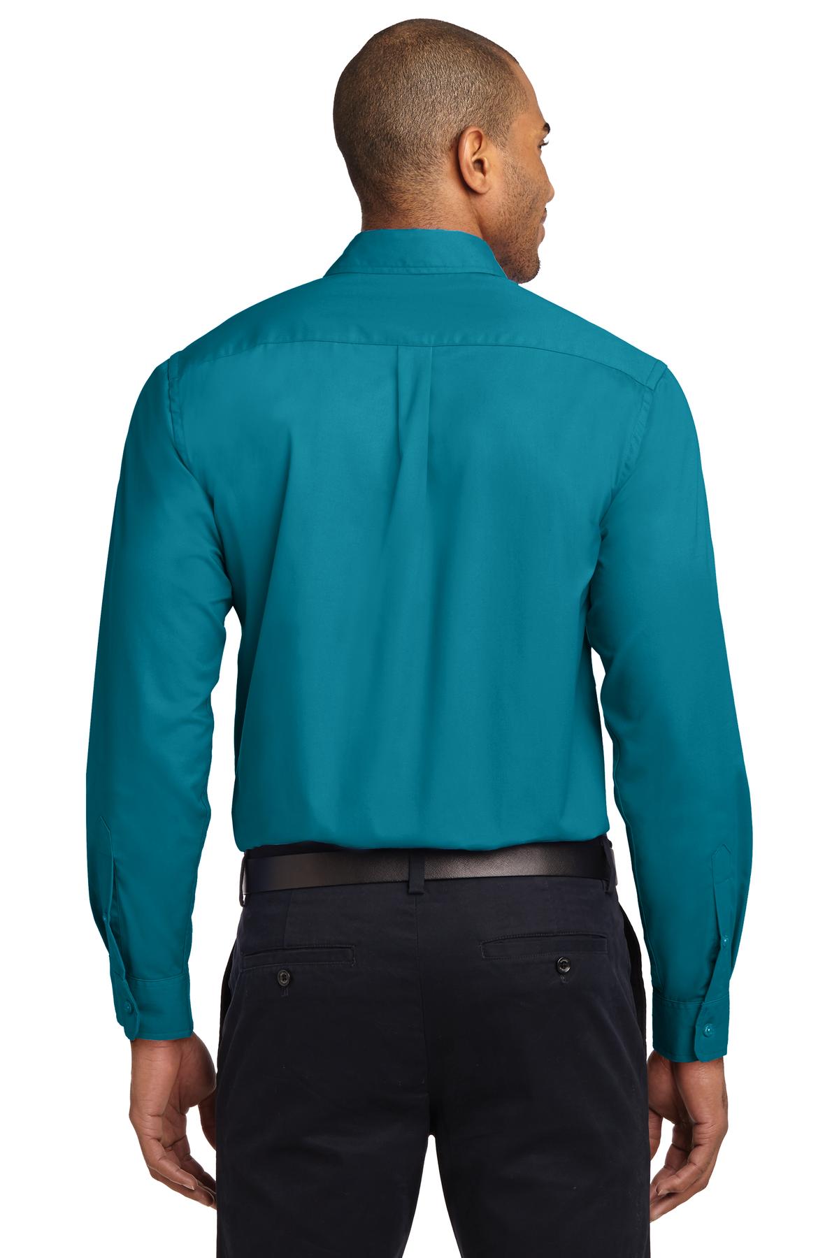 Port Authority Tall Long Sleeve Easy Care Shirt.  TLS608 Teal Green Tall