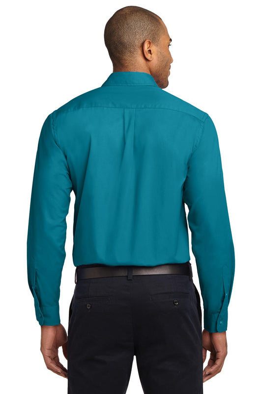 Port Authority Tall Long Sleeve Easy Care Shirt.  TLS608 Teal Green Tall