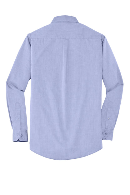 Port Authority Tall Crosshatch Easy Care Shirt. TLS640 Chambray Blue Tall