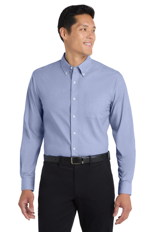 Port Authority Tall Crosshatch Easy Care Shirt TLS640 Chambray Blue
