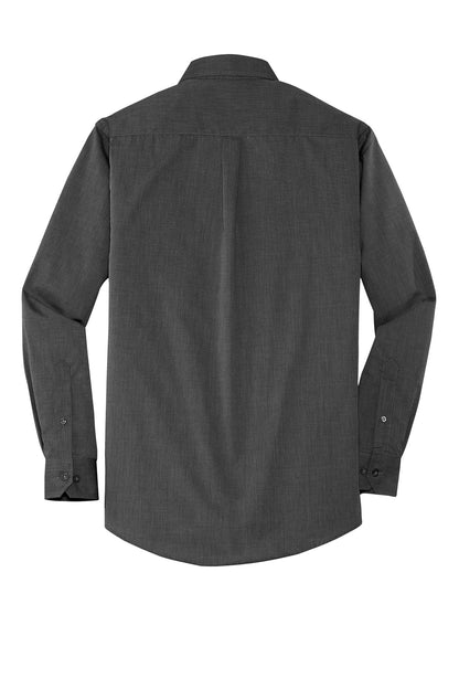 Port Authority Tall Crosshatch Easy Care Shirt. TLS640 Soft Black Tall