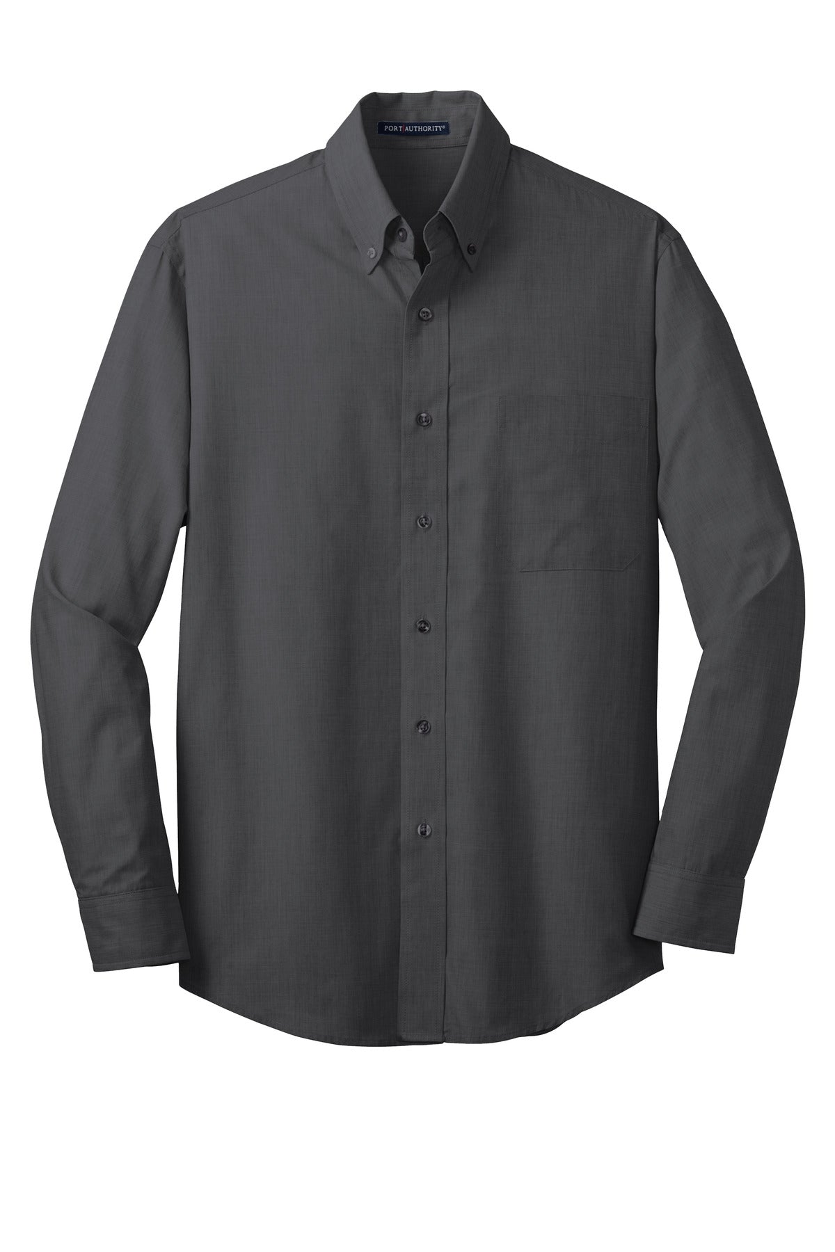 Port Authority Tall Crosshatch Easy Care Shirt. TLS640 Soft Black Tall