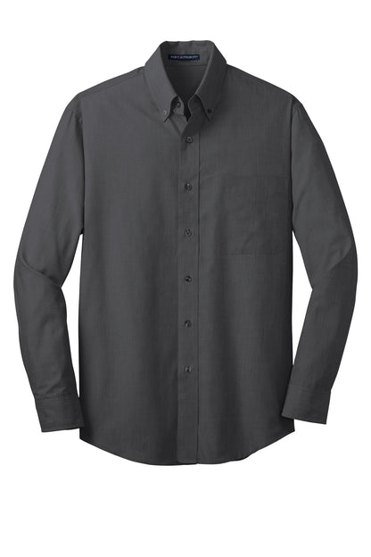 Port Authority Tall Crosshatch Easy Care Shirt. TLS640 Soft Black Tall