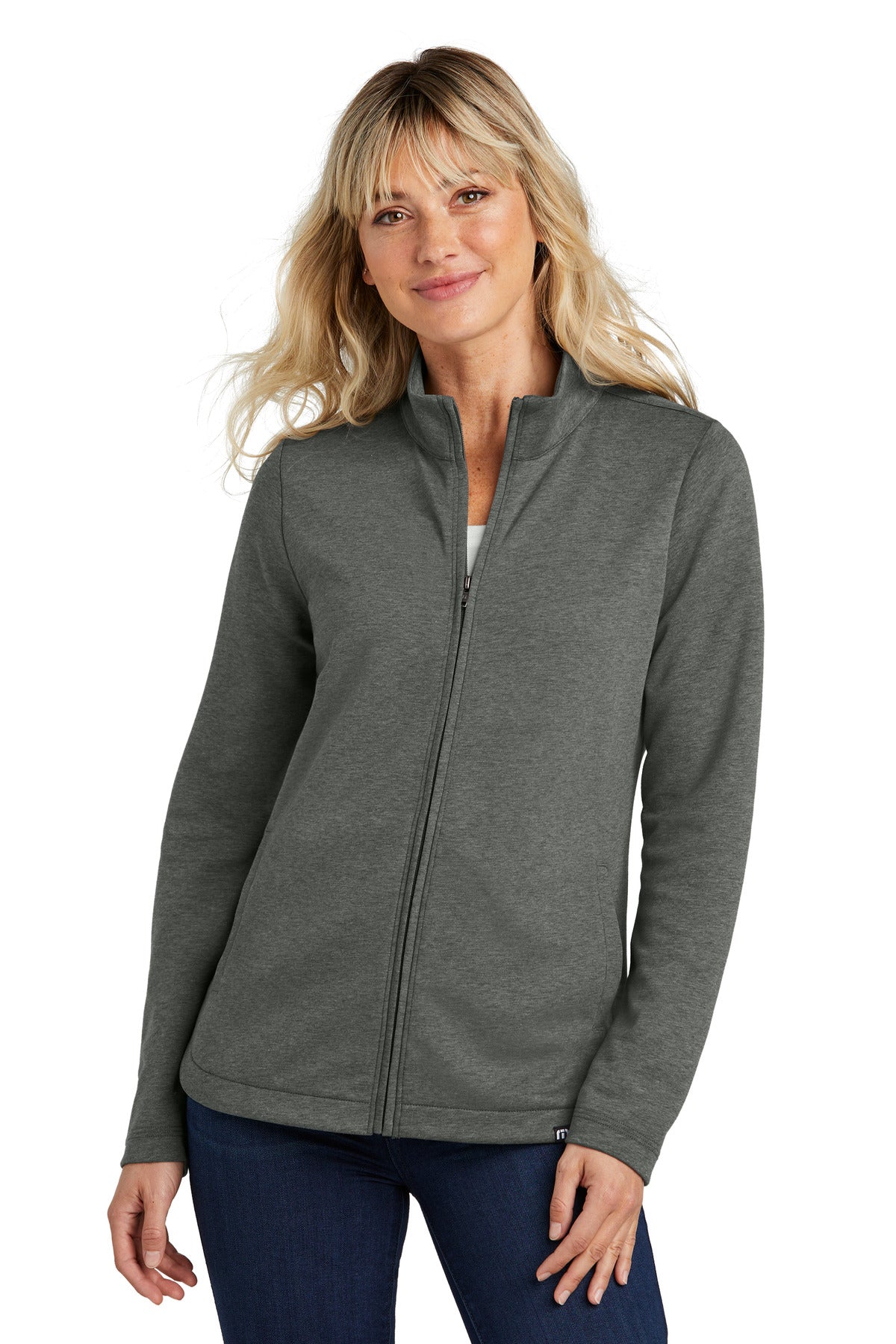 TravisMathew Women's Coveside Full-Zip TM1LD001 Dark Grey Heather