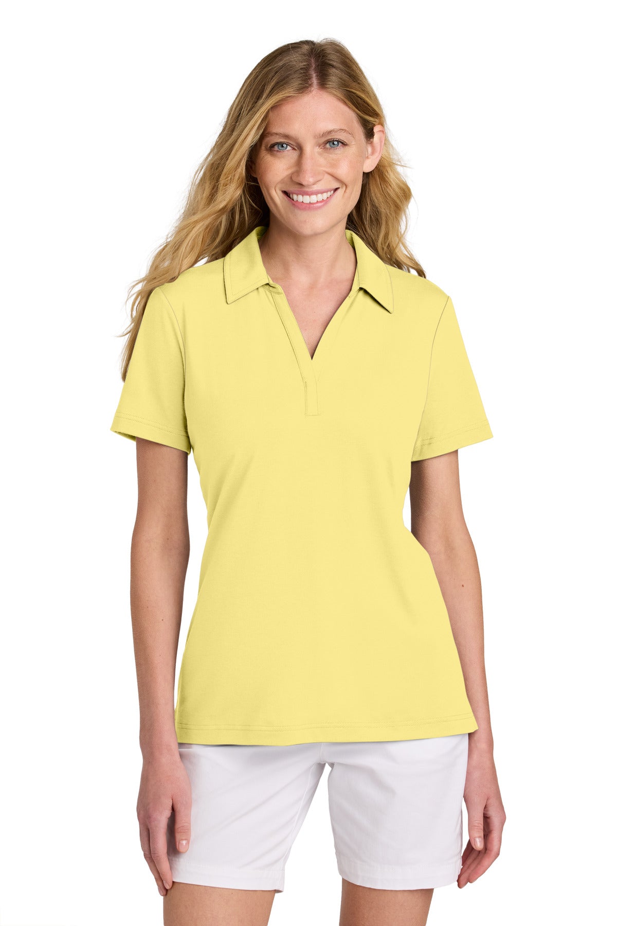 TravisMathew Women's Glenview Solid Polo TM1LF071 Pale Yellow