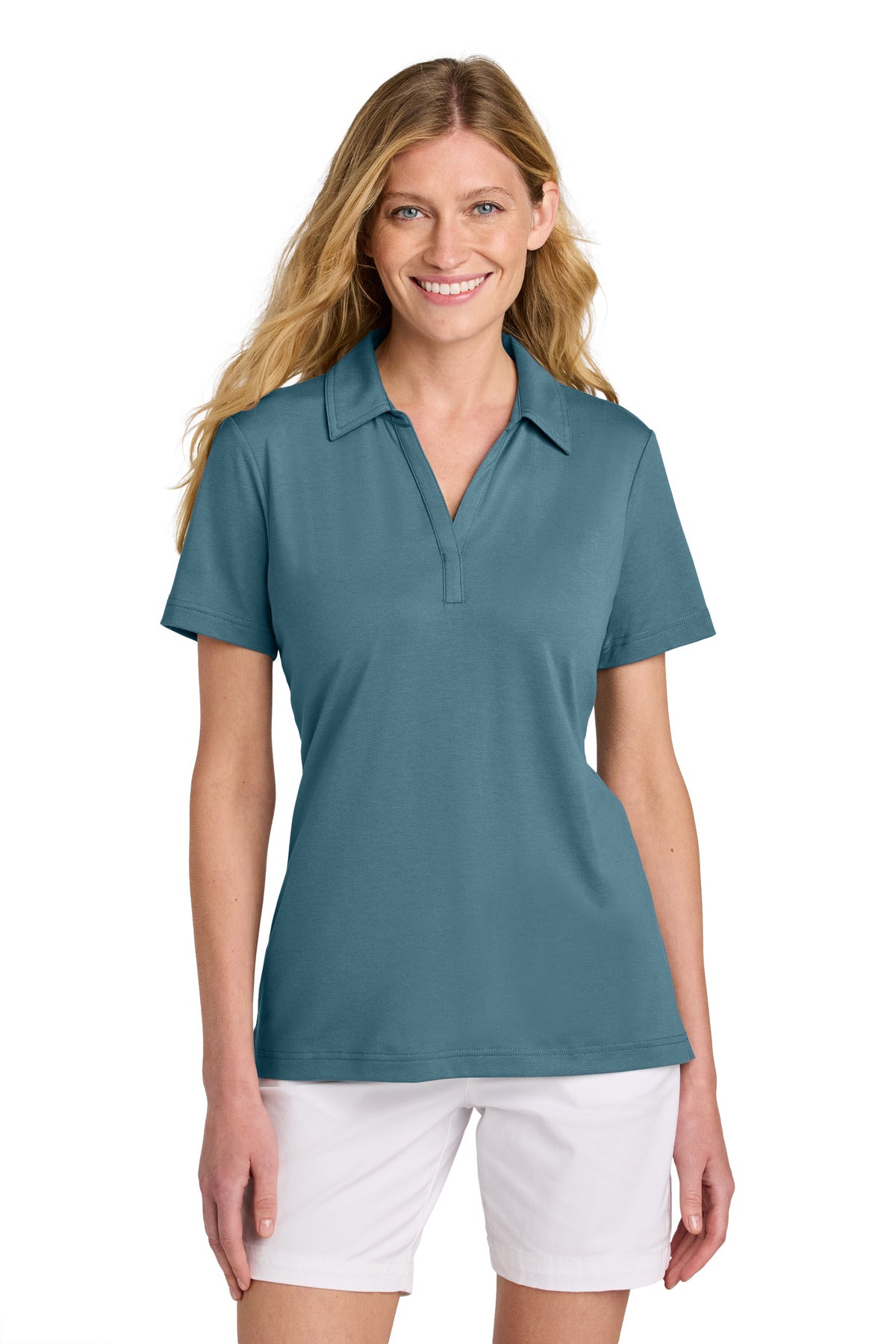 TravisMathew Women's Glenview Solid Polo TM1LF071 Stellar Blue