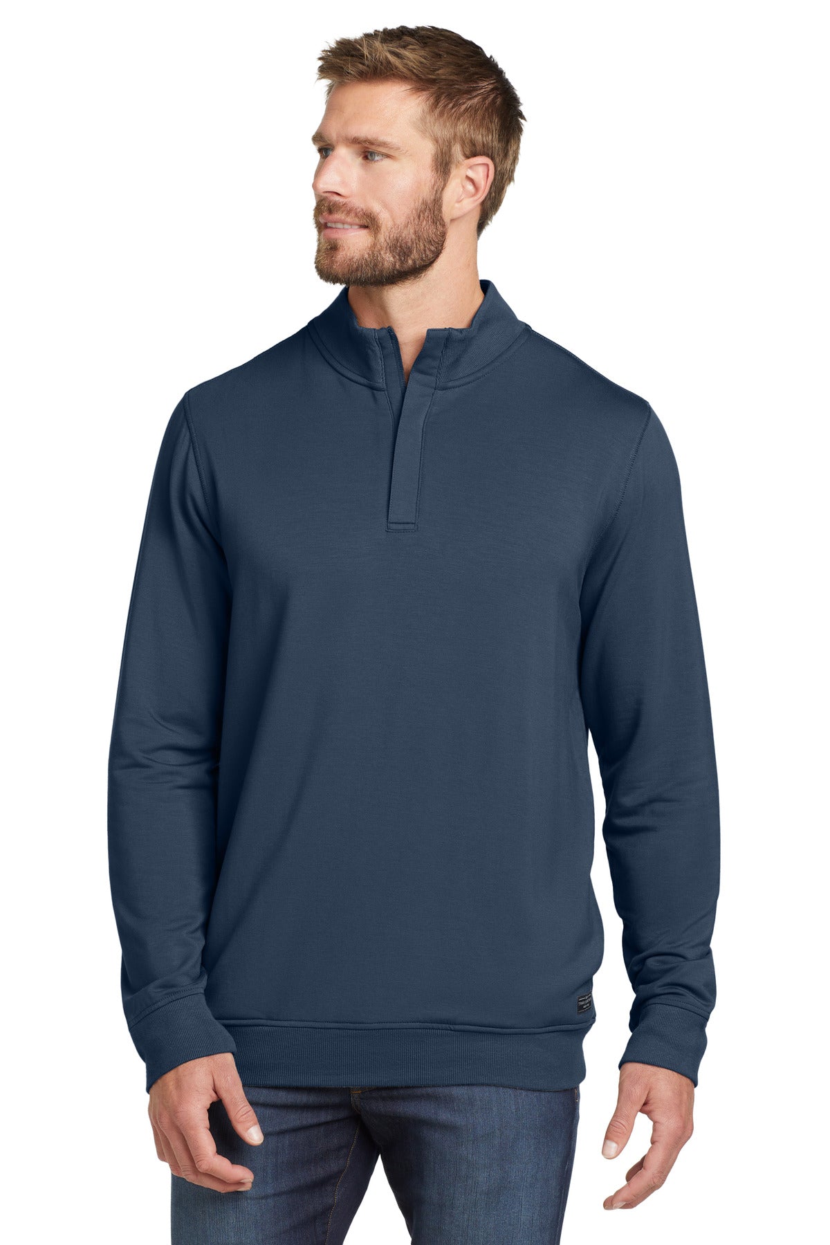 TravisMathew Newport 1/4-Zip Fleece TM1MU419 Blue Nights