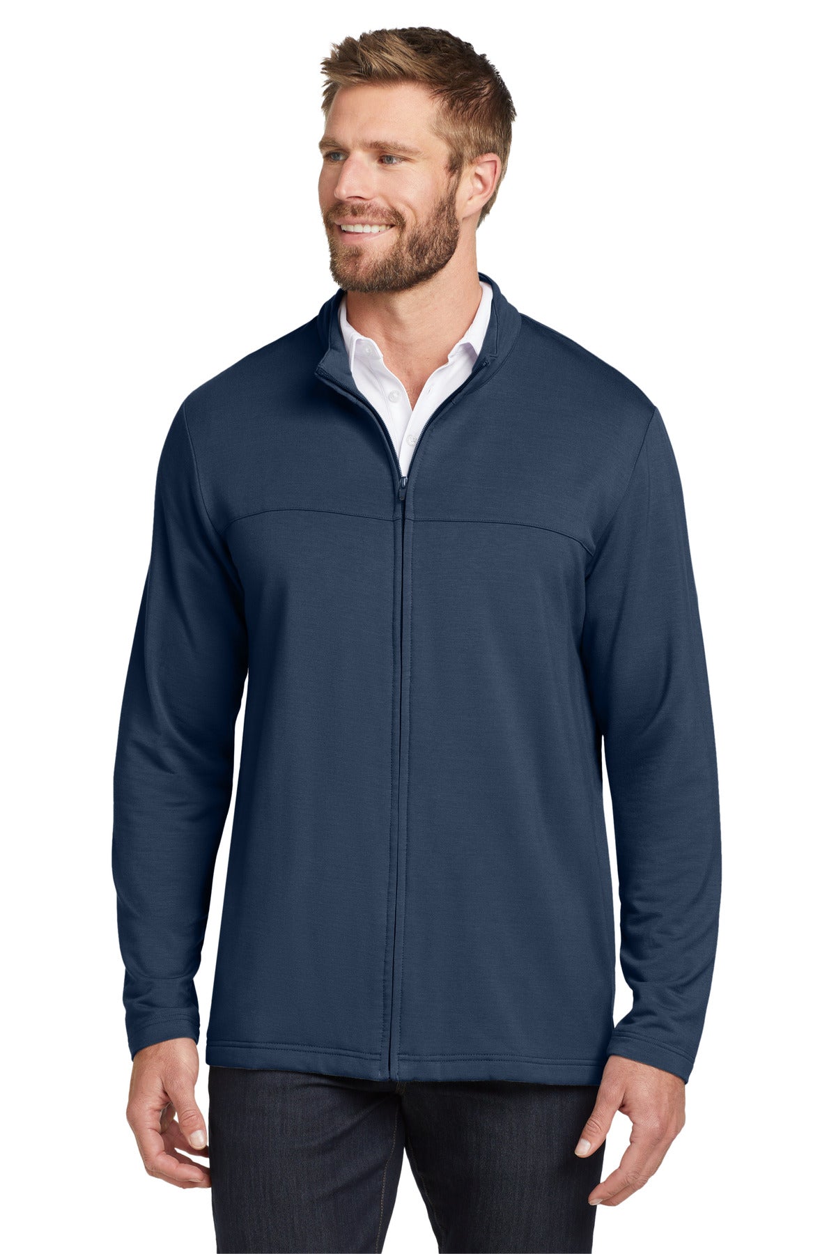 TravisMathew Newport Full-Zip Fleece TM1MU420 Blue Nights