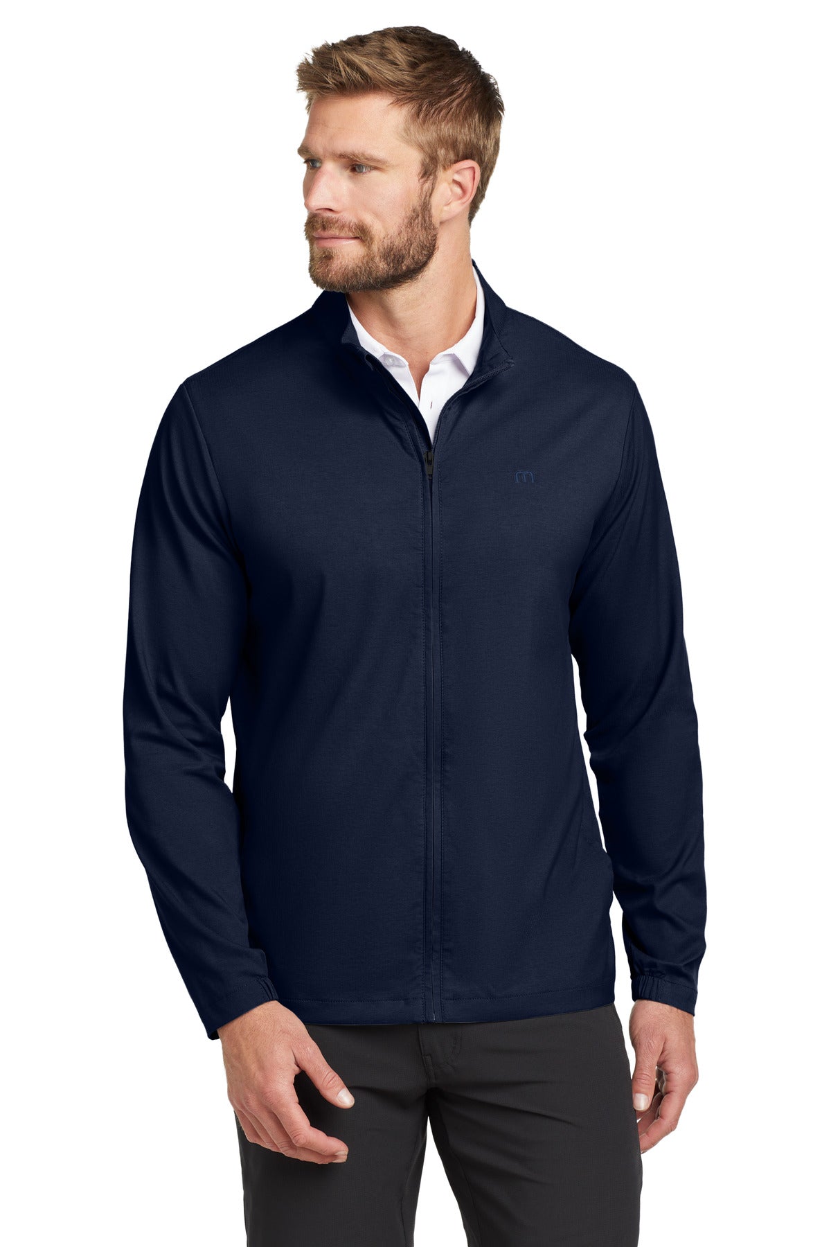 TravisMathew Surfside Full-Zip Jacket TM1MU422 Vintage Indigo/ Black