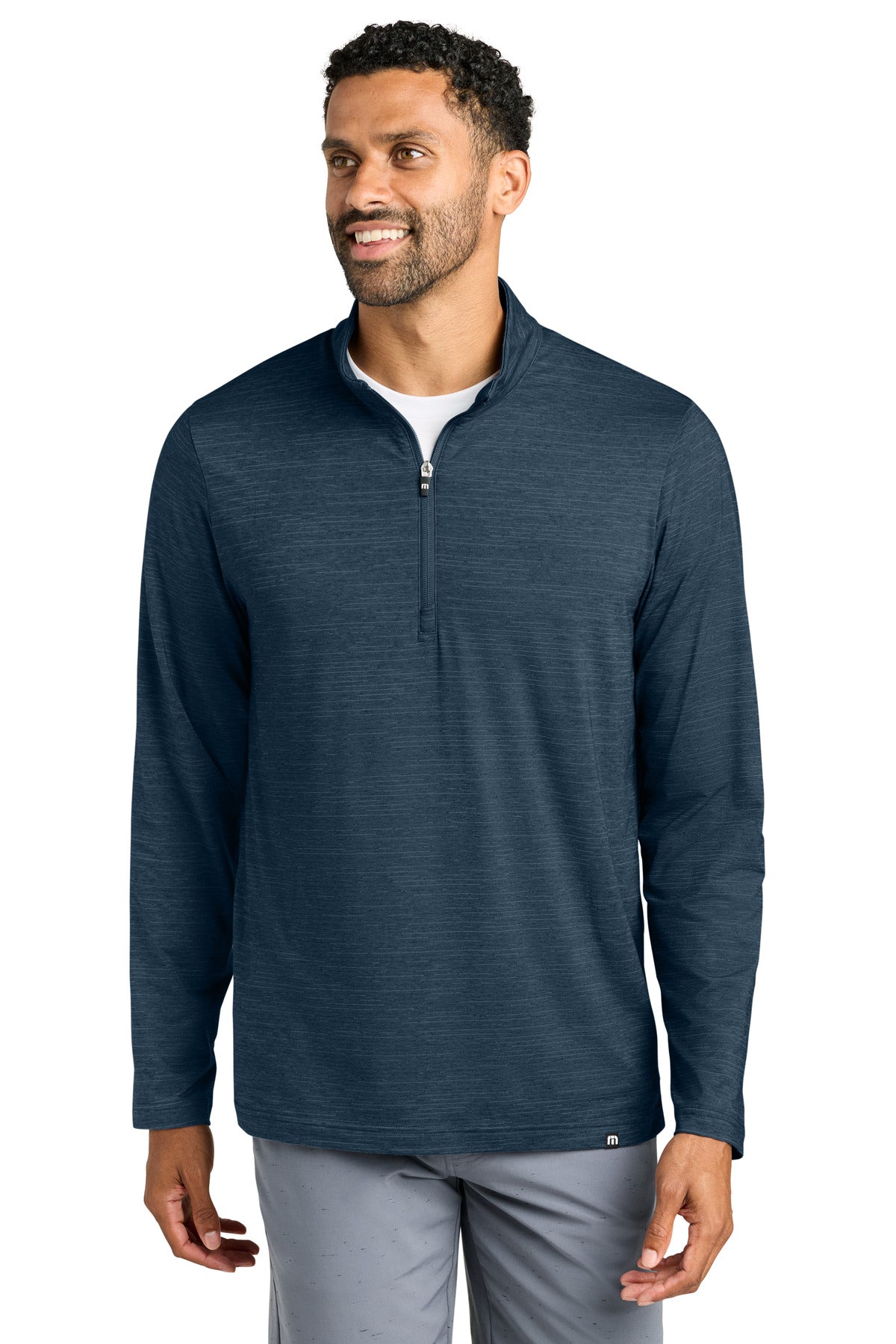 TravisMathew Crestview 1/4-Zip TM1MW452 Vintage Indigo Heather